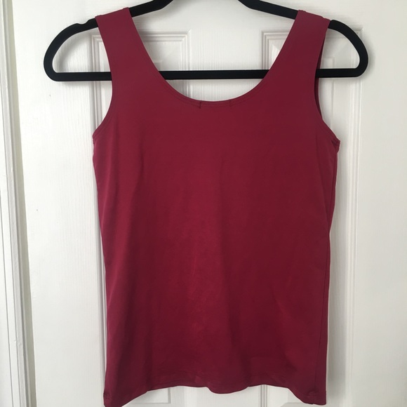 5/$25 A'Nue Ligne Cranberry Workout Tank Top - Picture 4 of 5